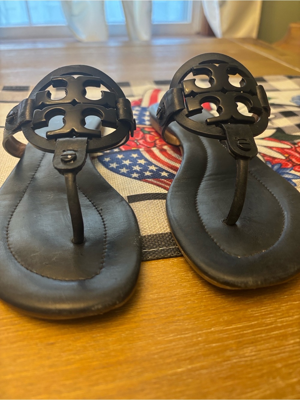 Tory Burch Navy Miller Sandals - Picture 3 of 14